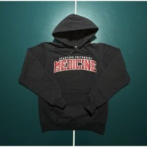Stanford University Medicine Champion Hoodie Sweatshirt Adult Small Black Red
